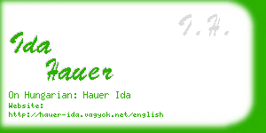 ida hauer business card